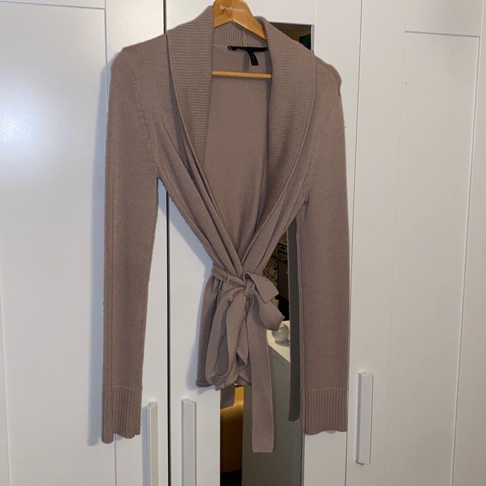 BCBG MaxAzria shawl collar wrap cardigan